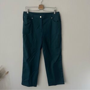 St. John Straight Ankle Pants in Teal Size 12
